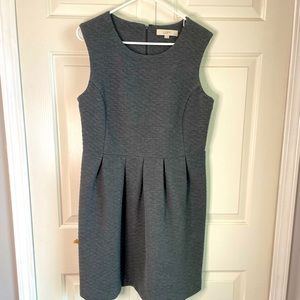 Loft 12 Petite Gray Quilted Dress